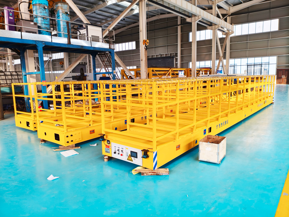 30米三段式轨道平车交付使用 为门架转运量身打造